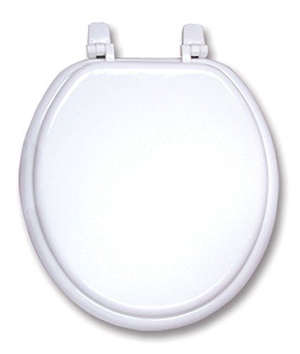 Ginsey Standard Wood Enamel Seat With Plastic Hinges, White #TOP4