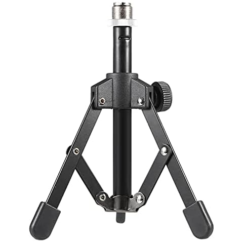 Btuty MS-12 Microphone Stand Desktop Tabletop Tripod Mic Holder Foldable Cover
