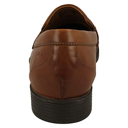 Image of Clarks Mens Whiddon Loafer Black Leather Loafers