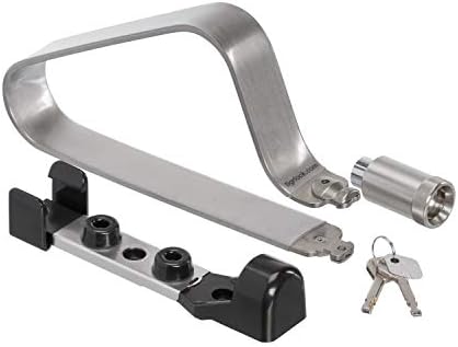 TiGr Mini Titanium Bike Locks. This Bicycle U Lock with Mounting Clip is Heavy Duty, Lightweight & High Security. Features Disc-Style U-Locks with 2 Keys (4"/102mm at Widest Point, 7"/178mm Long)