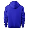 Jamron Mens Plus Size Quarter-Zip Hoodie Pullover Sweatshirts Casual Sports Jacket with Multi Pockets SN0708243 Blue 5XL #1