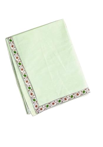 Image of Cotton Plain Topsheet with Border Summer /Ac Stylish Beautiful Single Bed Top Sheet /Odhne wali Chaddar (60x90 Inch Size) Pack of 2 (Sky Blue)