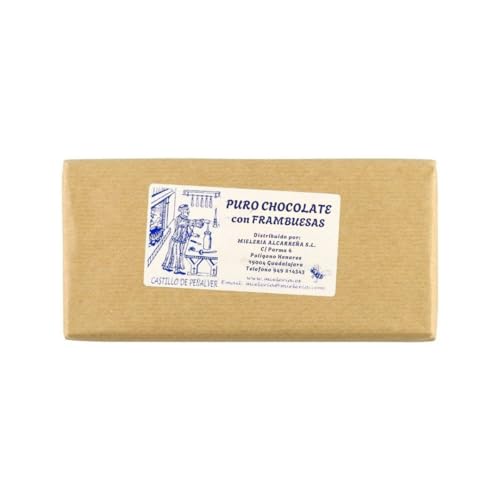 Castillo de Peñalver: Tableta de Chocolate Puro con Frambuesa (125g) - Cacao Intenso y Fruta Ácida - Chocolate Negro Artesano Gourmet - Ideal para Regalo