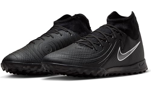 Nike Phantom Luna 2 Academy TF High-Top Soccer Shoes (FJ2566-001, Black/Black) Size 122