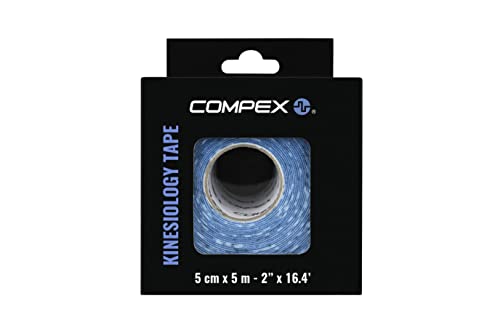 COMPEX Cinta kinesiológica Cinta Adhesiva elástica para Adulto, Unisex, Azul, Única