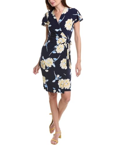 Image of Anne Klein Women's Flutter Sleeve Wrap Dress