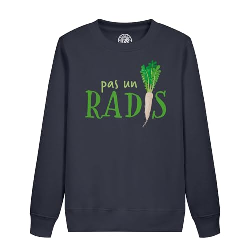 Sweatshirt enfant pas un radis en coton pour humour et style au jardin