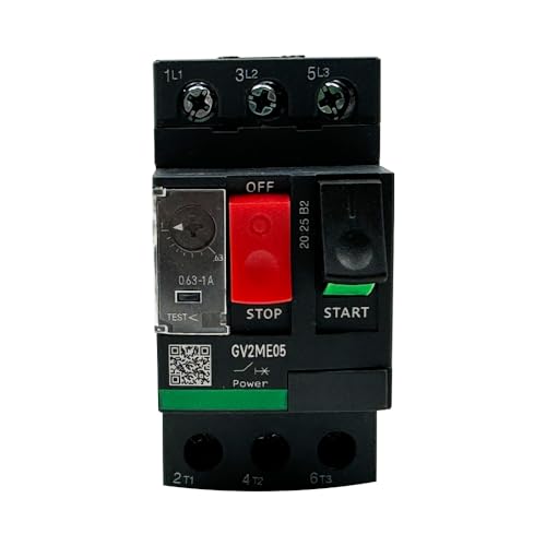 GV2ME05 Deca Motor Circuit Breaker 0.63-1A Manual Motor Starter Button NEW miniatura 2
