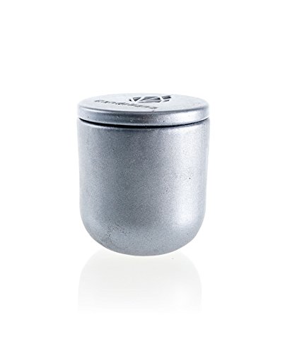 Candellana Candles Candlefort Concrete Candle-Modern I-Silver, Scent: Warm Feather