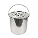 Wiadro kuchenne, ze stali nierdzewnej, pojemnik na lód, wiadro na mleko, z pokrywką, 20 l, do kuchni, przemysłu, medycyny, gastronomii, prywatności