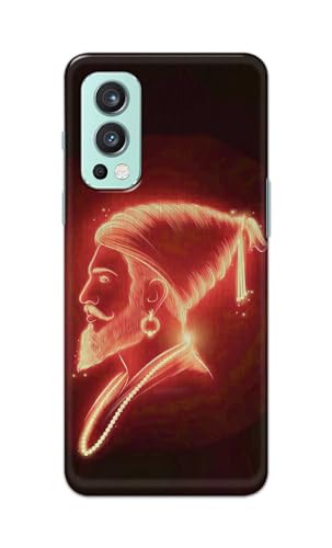 Image of Plastic Printfidaa Printed Hard Back Cover Case For Oneplus Nord 2 5G Back Cover (Chatrapati Shivaji Maharaj) -112,Black