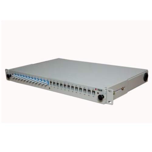 Image of R&M 12 Port Fiber Rack Mount LIU Loaded with multimode 12xLCPC Dx adapters & Splice trays-R220042
