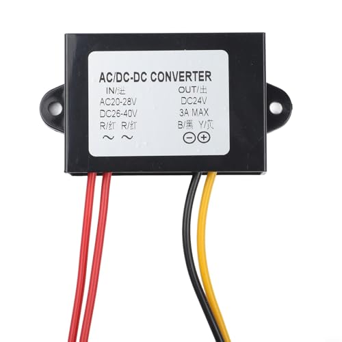 Stromwandler AC 24V auf DC 24V 3A mit Schutz vor Überspannung, Überstrom, Überhitzung und Kurzschluss