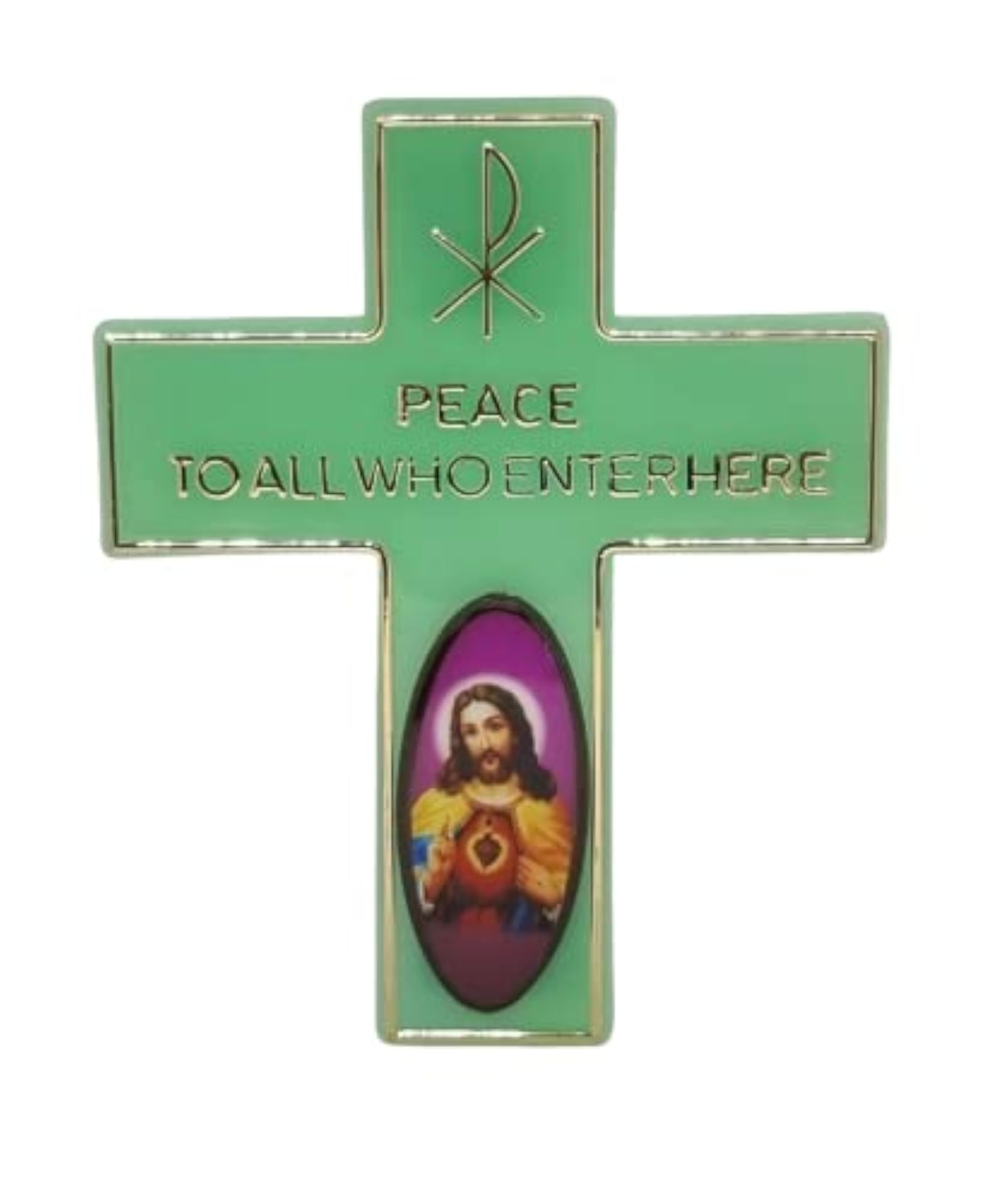 Glow in Dark Cross Divine Jesus Plastic Sticker
