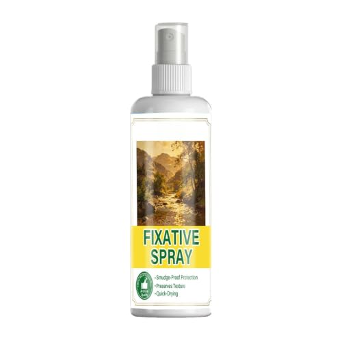 Spray fijador para arte de 100 ml, sellador de pintura acrílica en colores pastel y barniz en aerosol para pintura acrílica, sellador de fraguado rápido, protección invisible, fijación de color