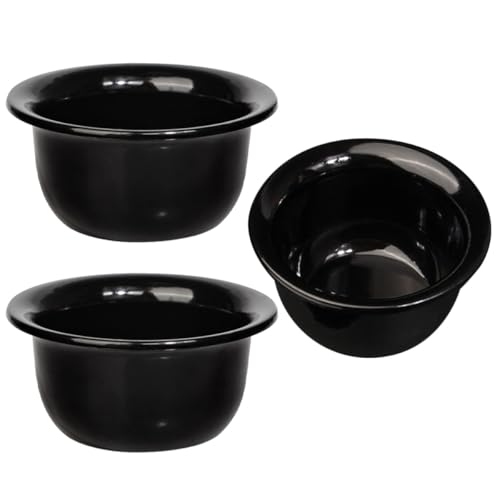 UKCOCO 3 Piezas Tazón de Afeitado Reutilizable para Hombre de Cuenco Doméstico Estable y Duradero para Espuma Accesorios Prácticos para Barberías y Uso Familiar