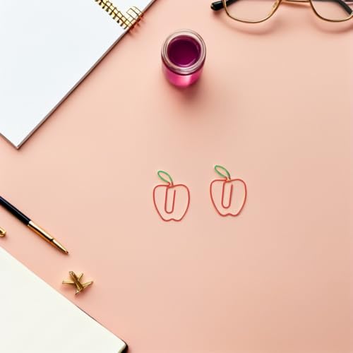 Trombones en forme de pomme pour organiser vos documents de bureau avec style
