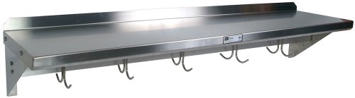 John Boos Cucina Americana Mensola Grande Shelf with Wall Mounted Pot Rack Size: 48" W