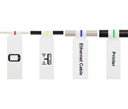 Mr-Label® Inkjet & Laser Printer Support Waterproof Cable Label - Letter Sheet - Self-Adhesive & Durable - With Print Tool (20 Sheets, 600 Labels, White) #TOP7