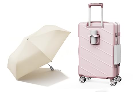 [MONOMI] �X�[�c�P�[�X �L�����[�P�[�X �@���������� (�s���N, M�T�C�Y/4�`7��/65L) ���P ���y�� �Ōy�ʖ�185g ���S�Ռ� UV�J�b�g��100% �܂肽���ݓ��P ���O���Ւf �ՔM UPF50+ �����^�b�`�����J�� �V�~�\�h �����΍� 