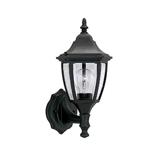 Designers Fountain 2462-Bk Waterbury Outdoor Wall Lantern Sconce, 14.25In H, Black #TOP8