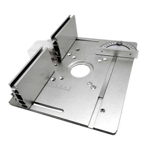 Eujgoov Placa de Inserción de Mesa Enrutadora de Aluminio con Escala Precisa para Banco de Carpintería y Máquina Cortadora