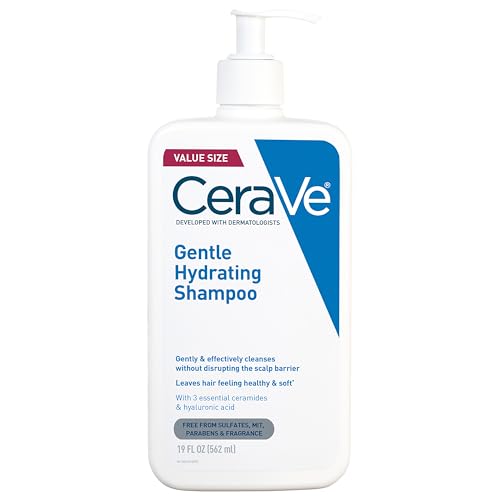 CeraVe Gentle Hydrating Shampoo, With Ceramides, Niacinamide & Hyaluronic Acid For Soft, Healthy Looking Hair & Scalp, Sulfate Free & Color Safe...