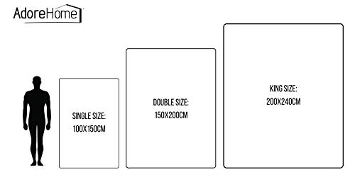 Adore Home Elegante Coperta Matrimoniale in Vello