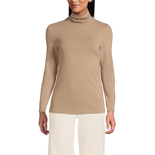 Image of Lands' End Lightweight Jersey Long Sleeve Turtleneck