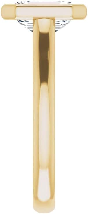 2 CT Emerald Solitaire Moissanite Bridal Ring Set for Women | Wedding Sets | Engagement | Bezel Vintage Handmade 925 Silver 10K 14K 18K Solid Gold Anniversary Promise Gifts