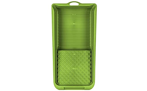 Professionele verfkwast lakkwast mt. 06 (30 mm) en 50 mm | velours verfroller verfroller verfroller 10 cm | verfbak verfbak verfbad 15 x 32 cm | roestvrij staal opsteekbeugel verfroller-beugel - Afbeelding 7