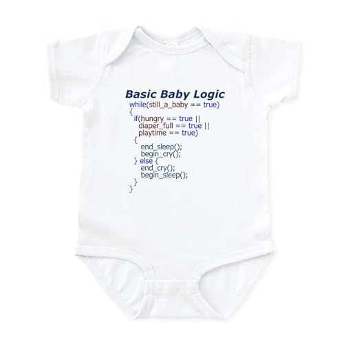 Image of CafePress Basic Baby Logic Onesie Body Suit Cute Infant Bodysuit Baby Romper