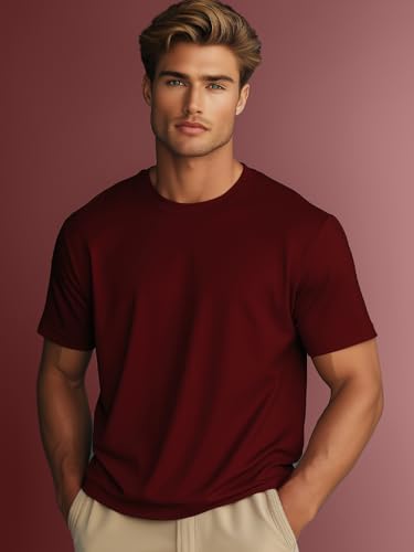 Image of Nobero 100% Cotton Tshirts for Men Combo Pack of 3 | Regular Fit Round Neck Half Sleeve