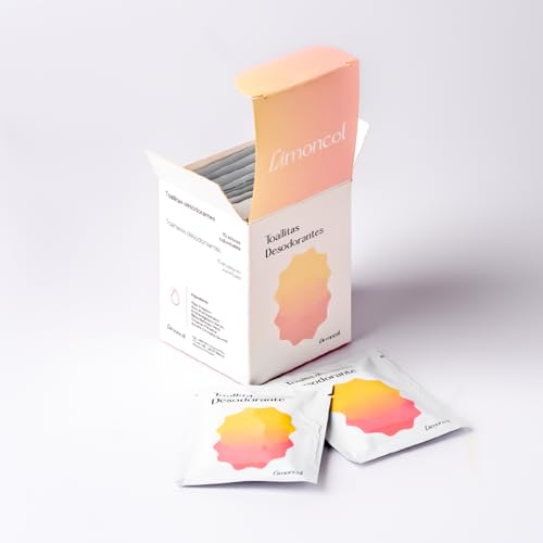 Limoncol Toallitas Desodorantes Corporales Individuales, Frescor y Limpieza sin Agua para Axilas y Torso, Tejido Suave Spunlace, Uso Diario y Fuera de Casa, 10 Unidades