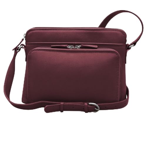 Image of ili New York Genuine Leather Crossbody Bags for Women - Premium RFID Blocking Shoulder Bag Organizer with Adjustable Strap
