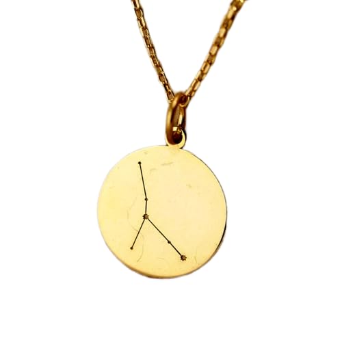 Collier médaille Cancer en argent doré | Bijou astro quotidien chaîne maille câble