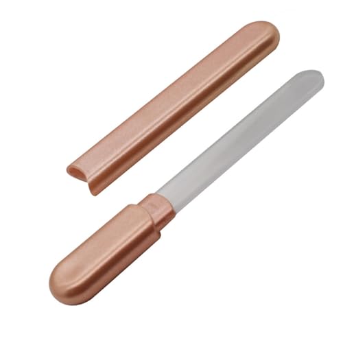 GONZTEL 1 pieza Lima de uñas de cristal, lima cristal, lima de uñas de doble cara grabada suave,limas de uñas de cristal para uñas naturales, para el cuidado de las uñas para mujeres y