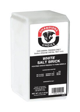CARGILL SALT 110005051 4 lb Champion's Choice White Salt Brick Livestock Stall Supplies