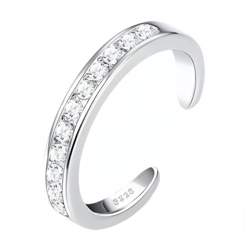 Image of 925 Sterling Silver Toe Rings for Women,Adjustable Open Toe Ring