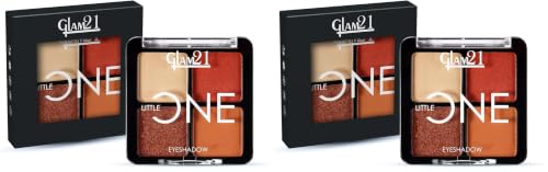 Image of Glam21 Little One 4-in-1 Eyeshadow Palette | Ultra pigmented, Easy to blend | Long Lasting Eye Make Up Kit |Pool Party-02 (Pack of 2)