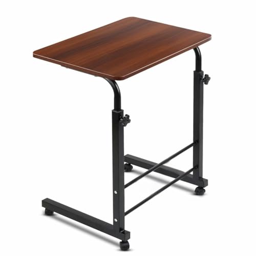 Image of Multipurpose Movable and Foldable Wooden Study Table with Adjustable Height Metal Study Table /Laptop Table for Student and Adults DIY (Do - it -Yourself) (Wooden with Black Leg)