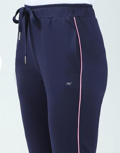 Image of Monte Carlo Women Regular Fit Capri | Calf Length | 3 /4th Solid Pyjama| Drawstring Closure | Nightwear Capri for Women's Navy