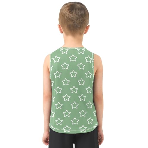 J JOYSAY Yellow Shapes Outline Star Boys Tank Top Sleeveless Muscle Shirts Quick Dry Workout Sport Active Kids T-Shirts 3-15T3