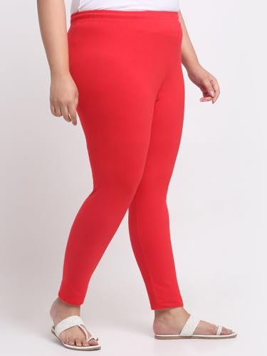 Image of Soft Cotton Ankle Lenght Solid Regular and Plus 35 Colours Leggings for Womens and Girls (Sizes :- M to 6XL)