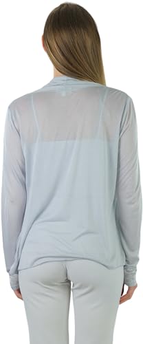 Image of ToBeInStyle Womens Open Front Long Sleeve Lightweight Asymmetrical Draped Cardigan with Side Pockets
