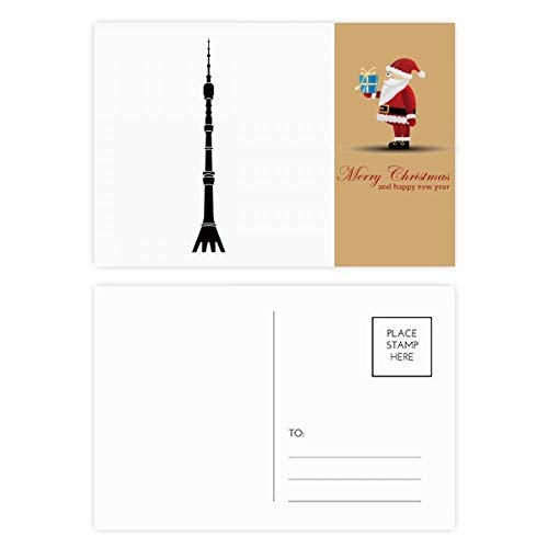 Cartes postales Moscou Ostankino Père Noël : fini les vœux banals, lot de 20