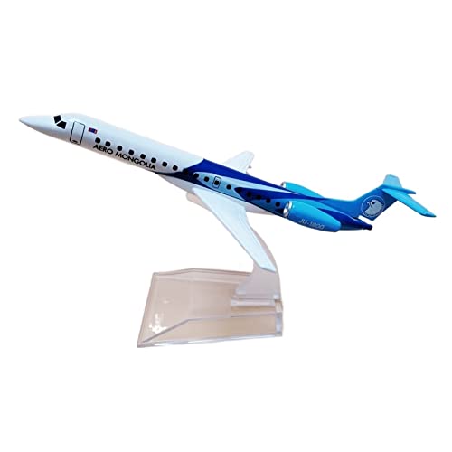 Réplica Aero Mongolia ERJ145 de metal fundido a presión JU-1800 de 16cm para vitrinas