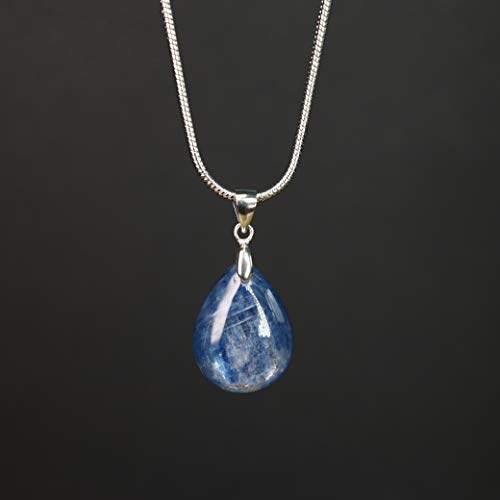 Stainless Steel Teardrop Healing Crystal Necklace4