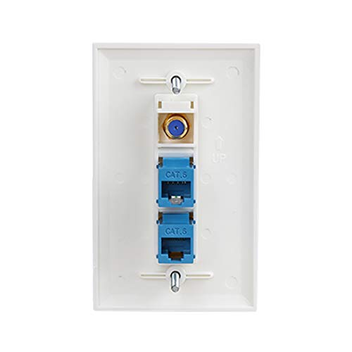 Conector HDMI Keystone hembra a hembra IQIAN blanco para placa de red y pared 2