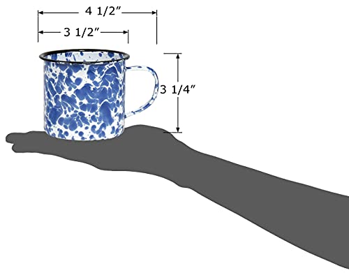 Red-Co-Set-of-6-Enamelware-Metal-Medium-Classic-12-Oz-Round-Coffee-and-Tea-Mug-with-Handle-Navy-Blue-MarbleBlack-Rim–Splatter-Design Red Co Set of 6 Enamelware Metal Medium Classic 12 Oz Round Coffee and Tea Mug with Handle Navy Blue MarbleBlack Rim–Splatter Design